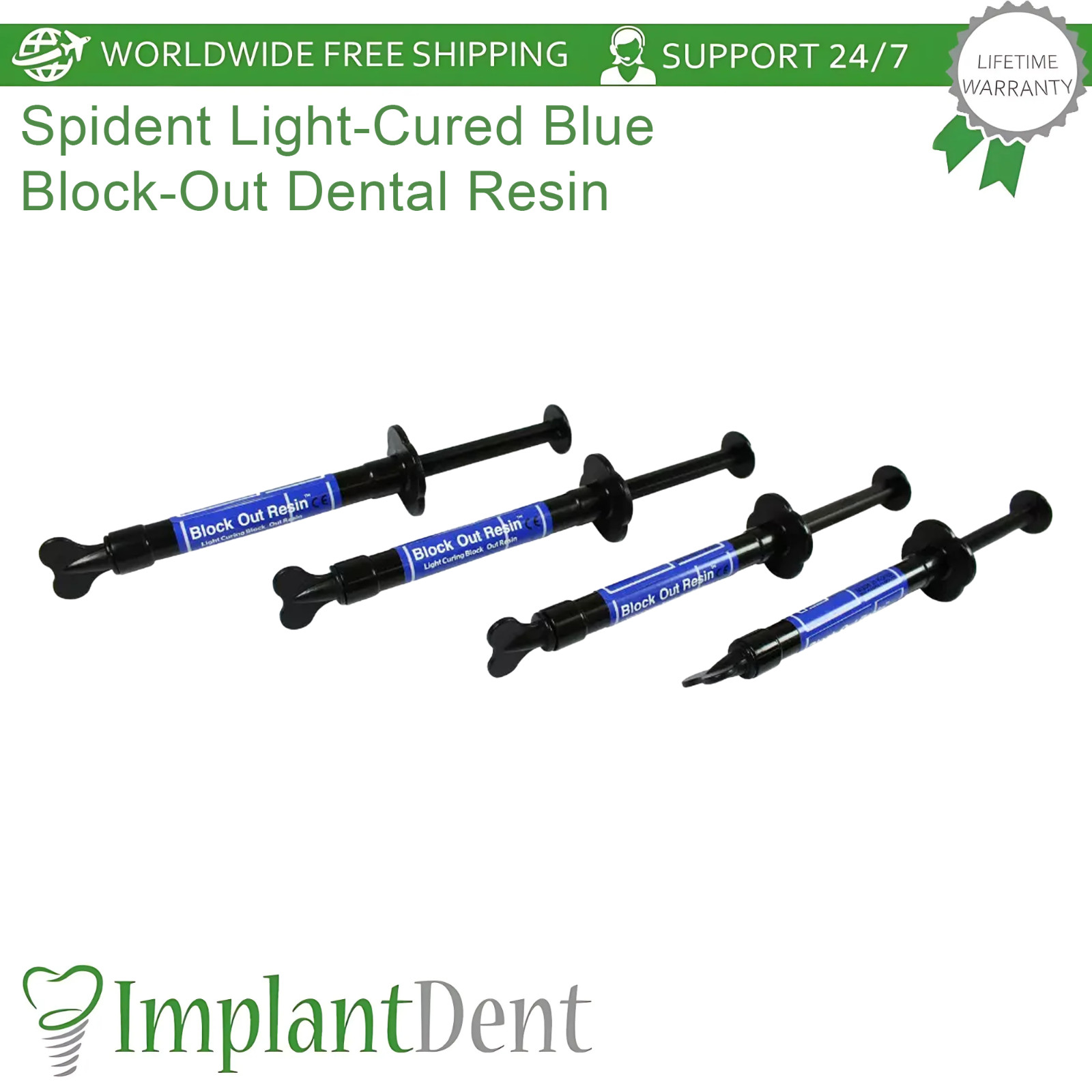 Spident Light-Cured Blue Block-Out Dental R3sin Lab Use x4 Easy Application