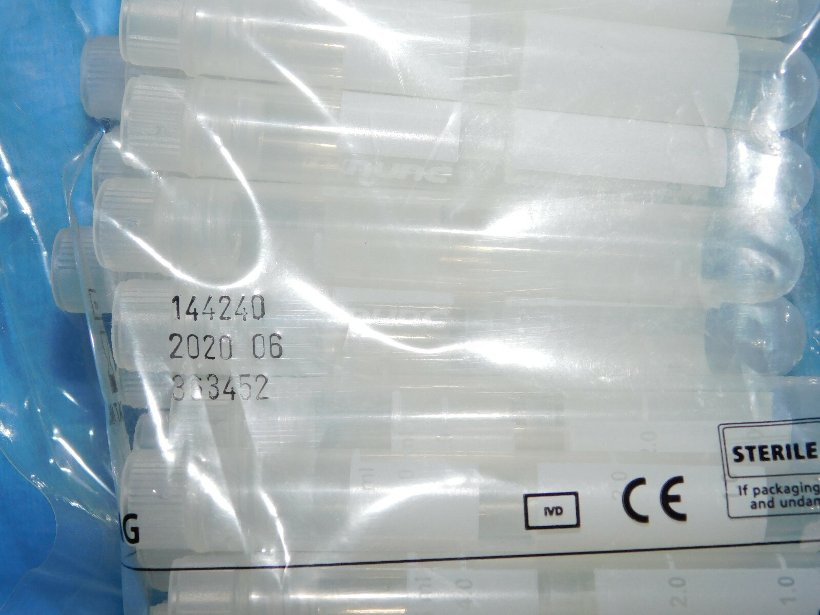 363452 THERMO SCIENTIFIC NUNC CRYOTUBE VIALS 4.5ML STERILE 50/BAG