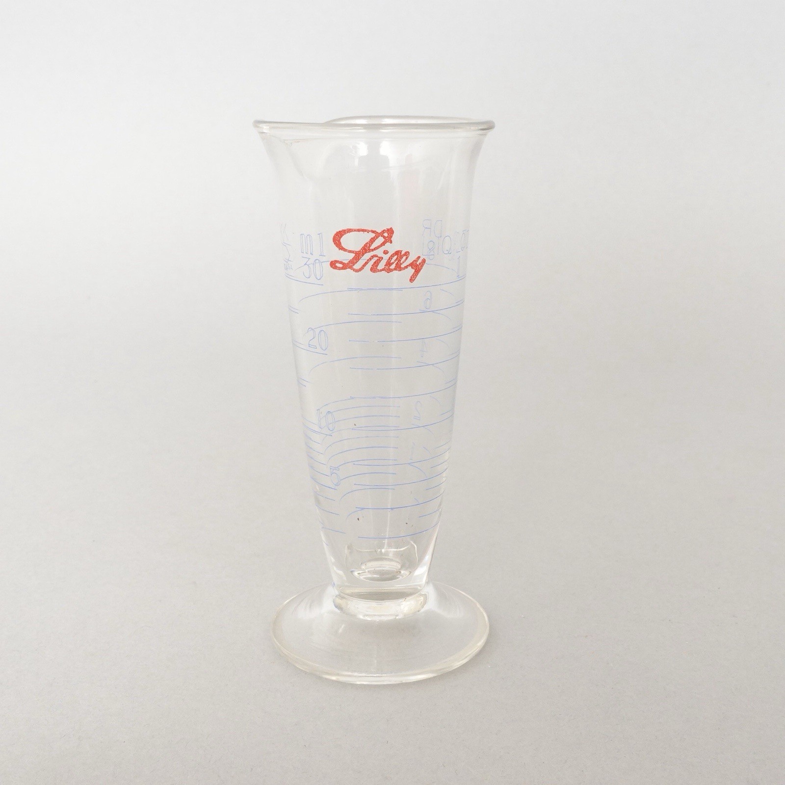 Vintage Eli Lilly Pharmaceutical Footed Beaker 30 mL Apothecary Lab Glass