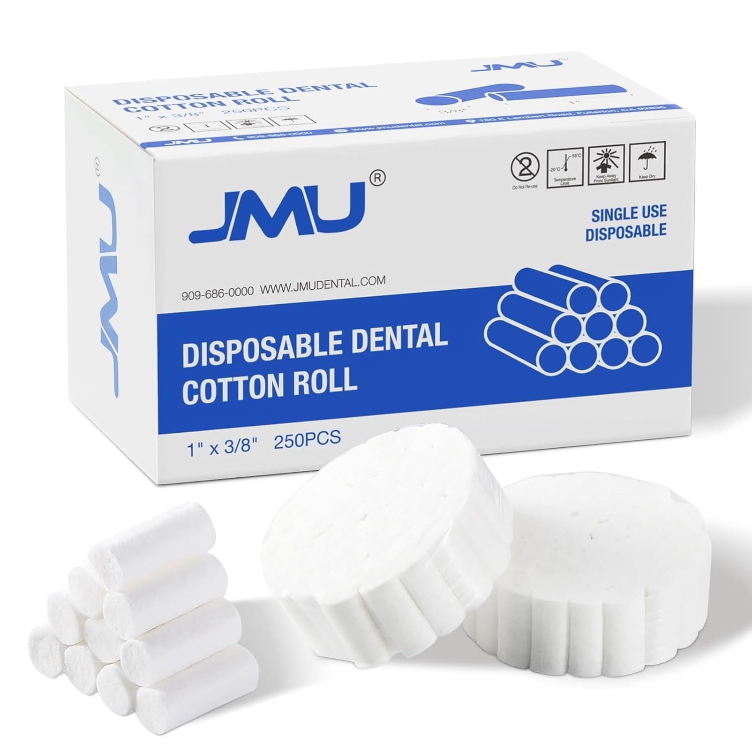 Rollos deAlgodon Dental Paquete De 250 Rollos Algodon Absorbente De Alta Calidad