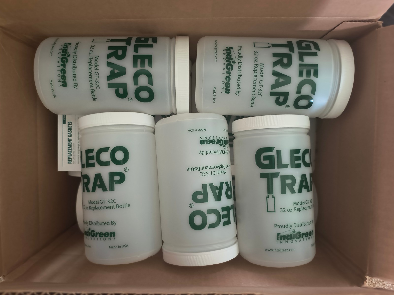 Gleco Trap GT-32C 32oz Replacement Bottles Plaster Dental Pottery Trap 11 Pack