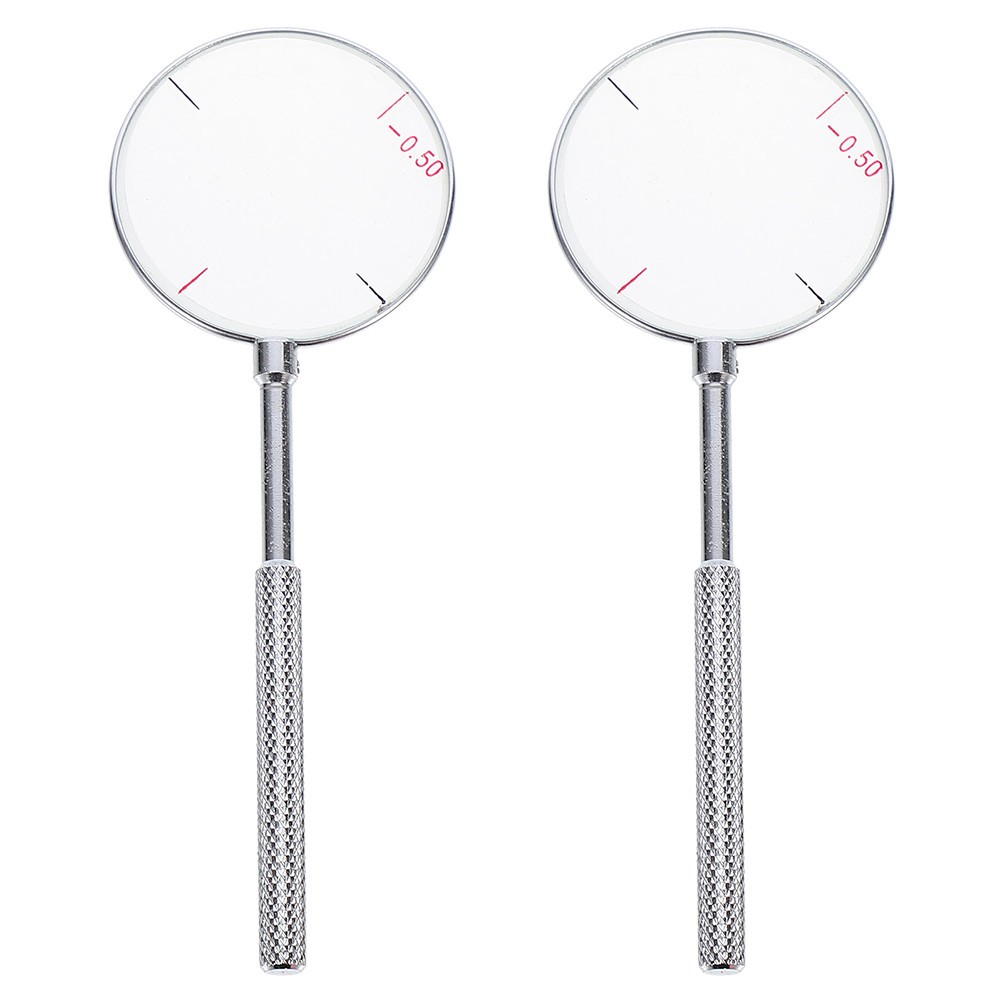 2 Pcs Cylinder Lens Optical Glass Multi Function Cross Cylinder For Eye Testing