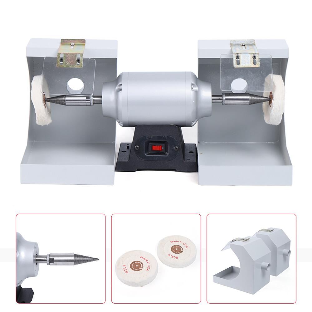 Polishing Lathe Machine Bench Buffing Grinder Dental Lab High Speed Polisher