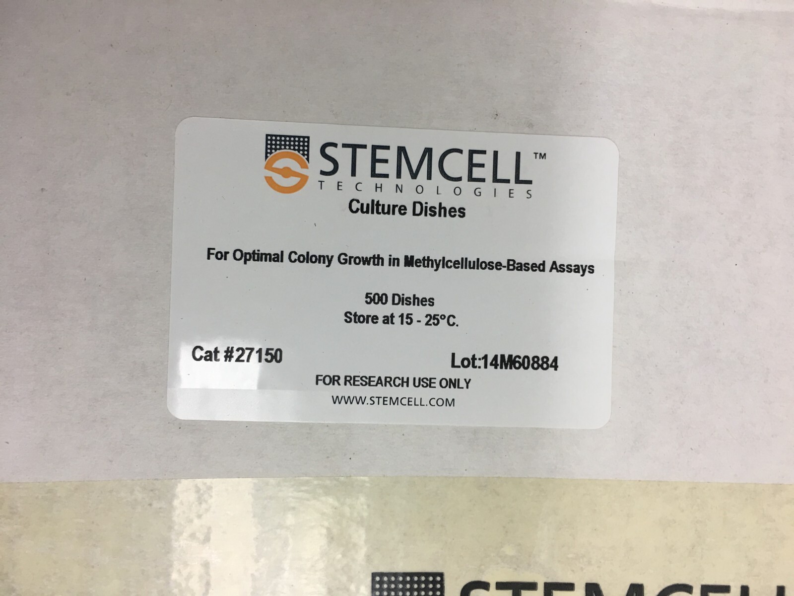 StemCell Cat # 27150 Culture Dishes 35mm Culture Dishes 500PCS