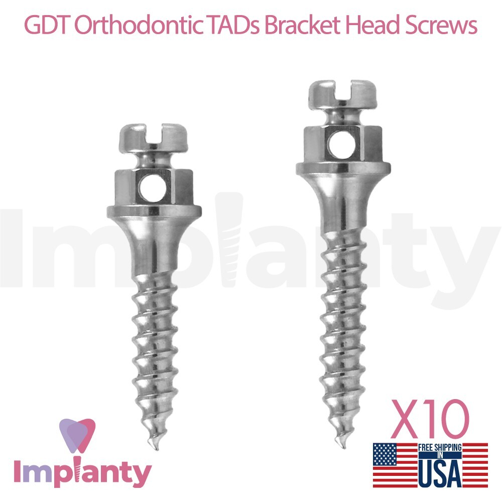 10x Dental Cross Head Orth0dontic Micro-Fixtures (TADs) Bracket Head Screws