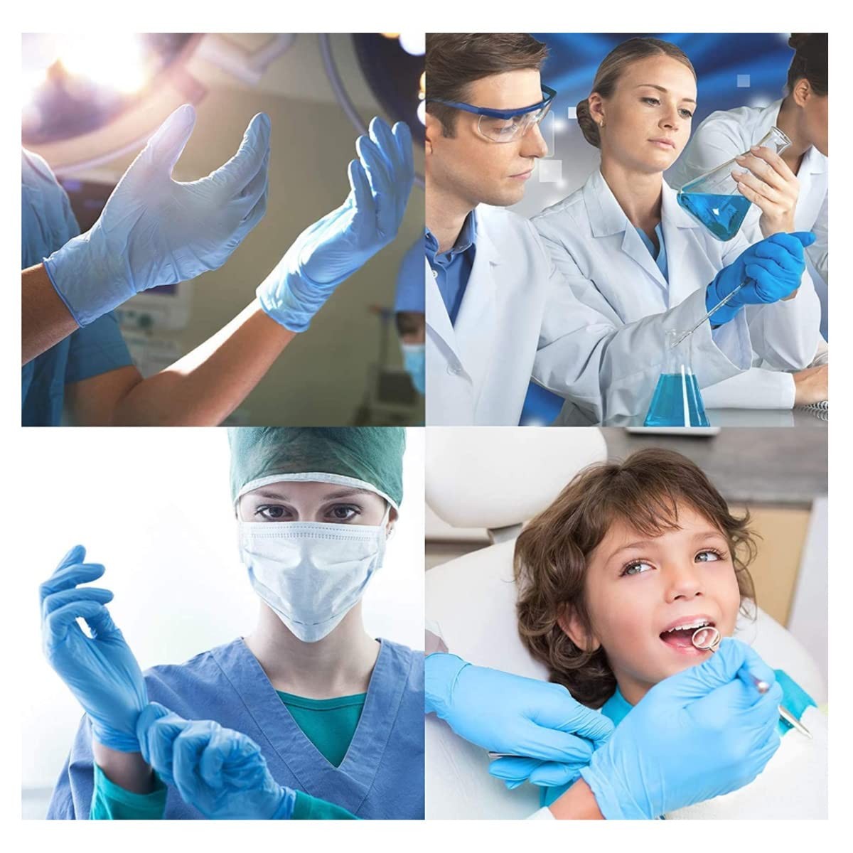 Basic Medical Synmax Vinyl Exam Gloves – Latex-Free & Powder-Free Disposable Glo