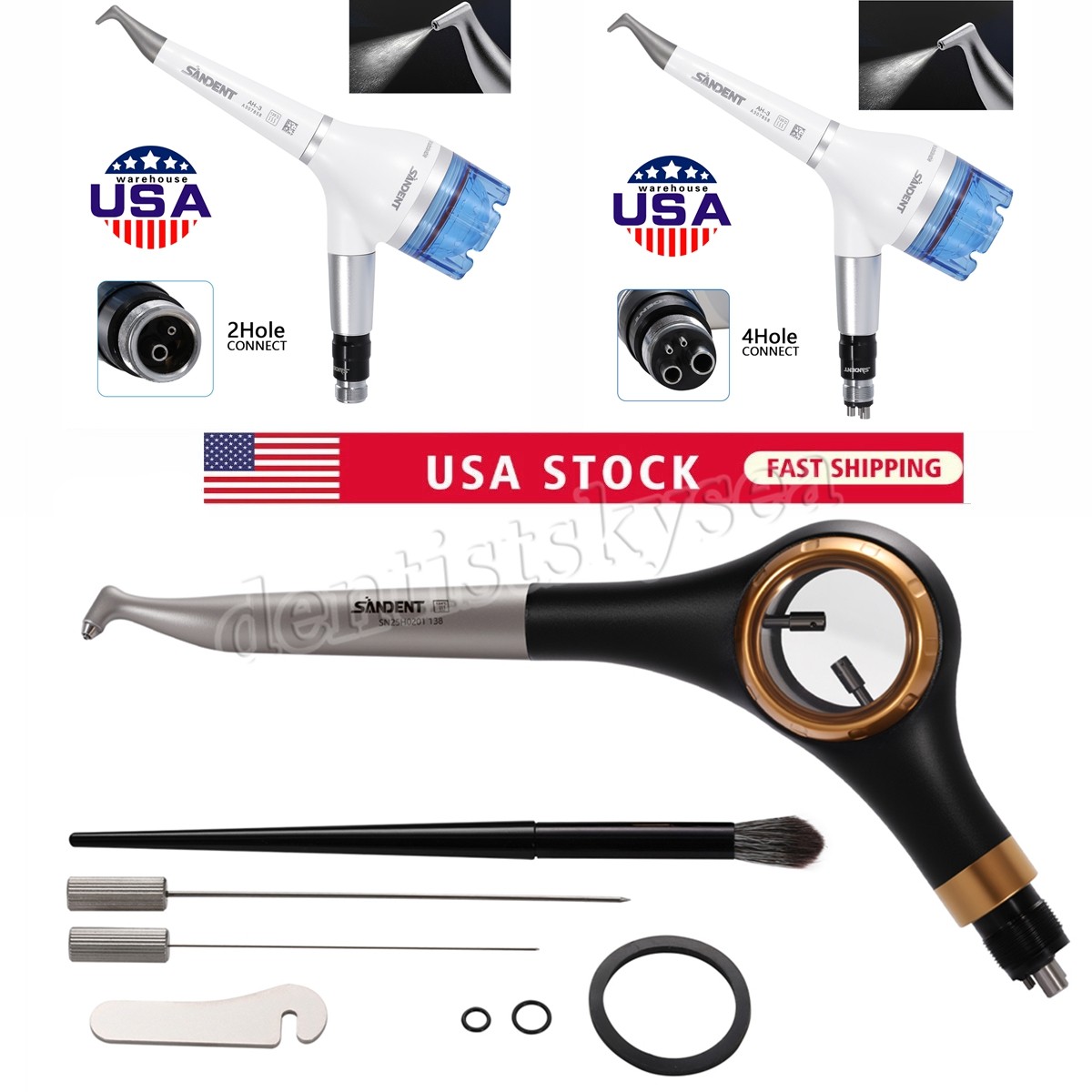 Dental Hygienist Air Flow Teeth Polishing Polisher Prophy Jet Handpiece 2/4H SUP