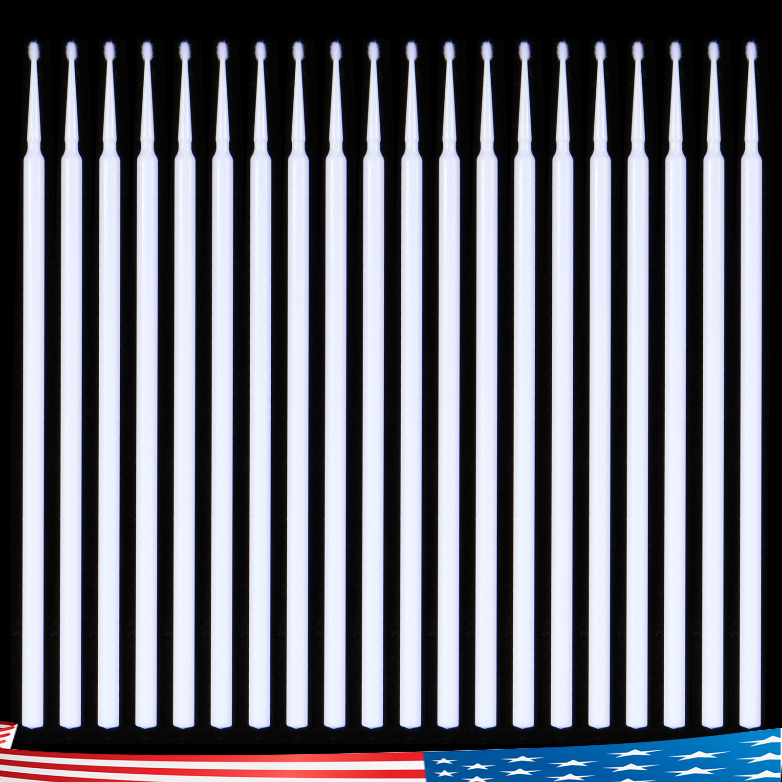 Dental Micro Applicator Brush Disposable Makeup Eyelash Brushes White 1.5mm