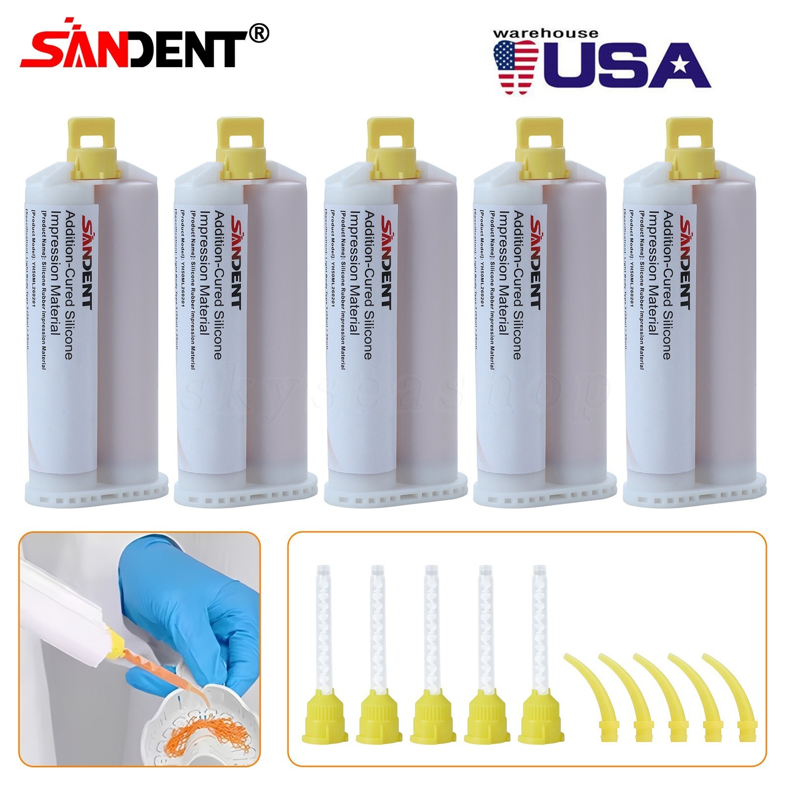 Dental Impression Material silicone Putty Normal Set Light Body, 1-10/Bx