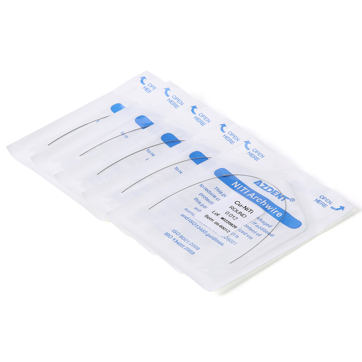 5pack Dental Orthodontic Super Elastic Cu-NiTi Round Arch wire With Stops AZDENT