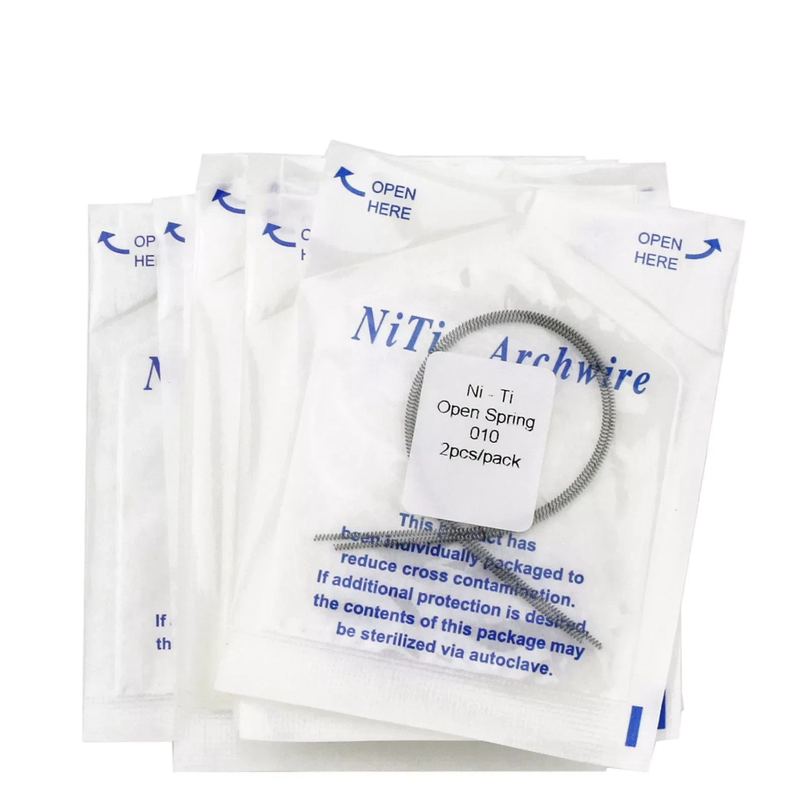 2 Pcs/Pack Orthodontic Dental Niti Open Coil Spring Arch Wire 08/10/12/14 *180mm