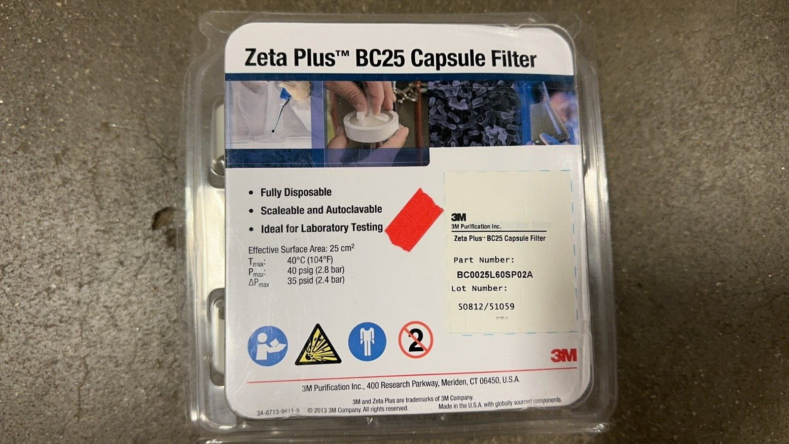 3M BC0025L60SP02A Zeta plus BC25 capsule filter, 4/case