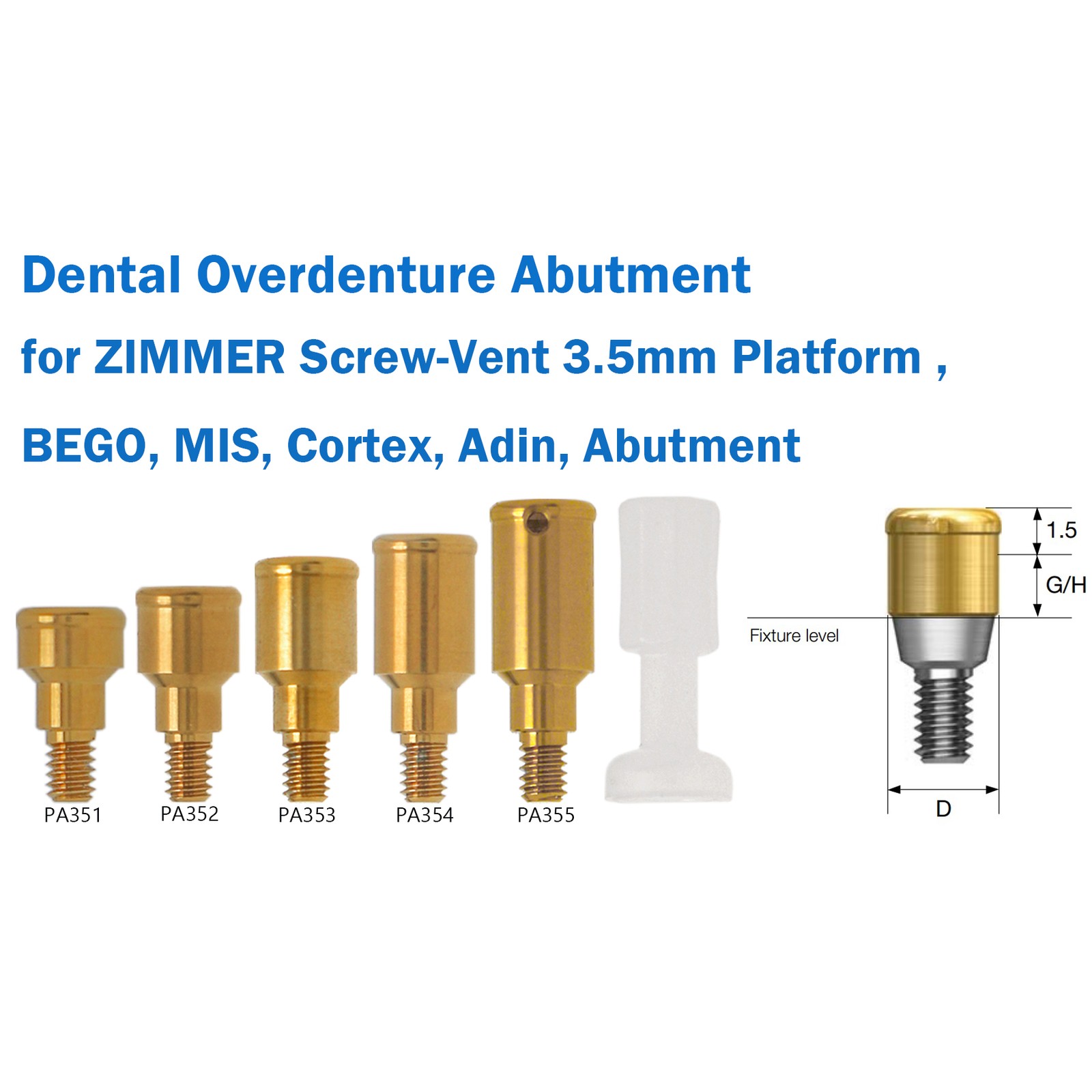 Dental Locator Abutment Attachment Tool Fit Hiossen Zimmer Nobel Straumann BEGO