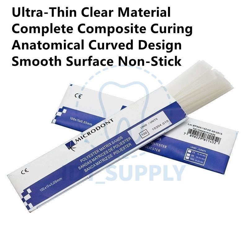 Dental Polyester Matrix Bands Clear Interproximal Filling Strip Restorat