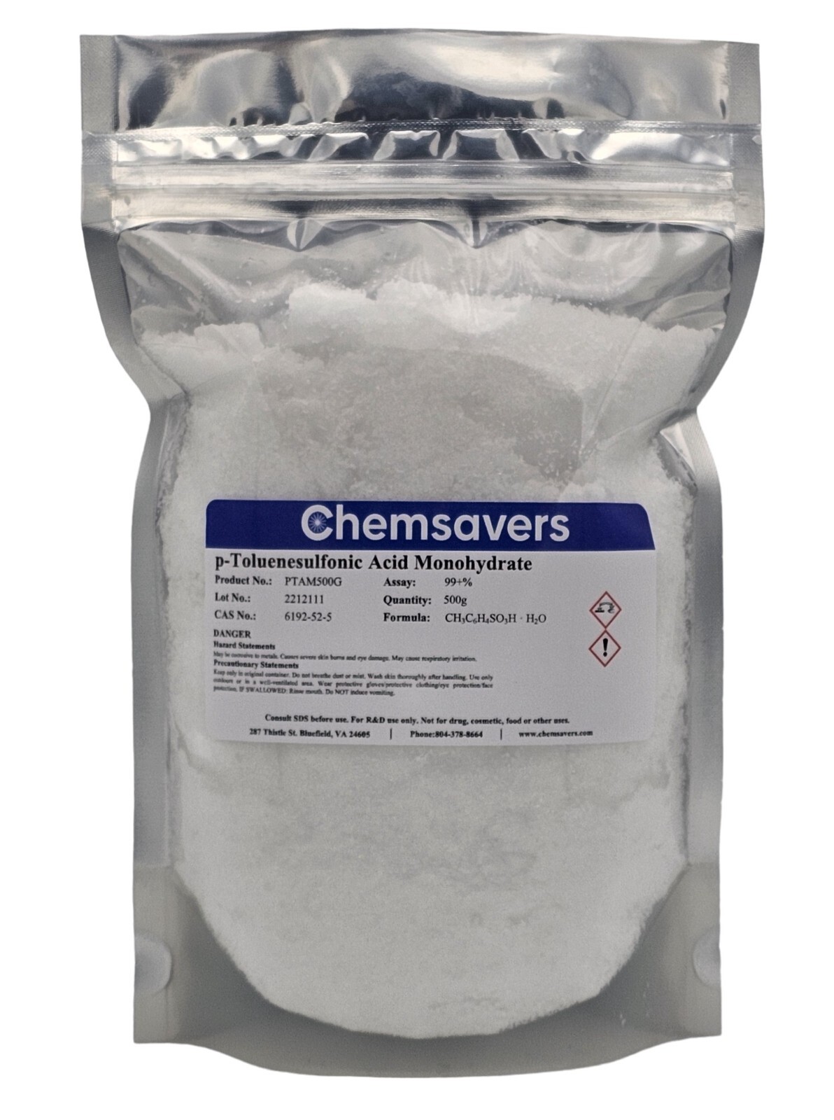 p-Toluenesulfonic Acid Monohydrate, 99+%, 500g