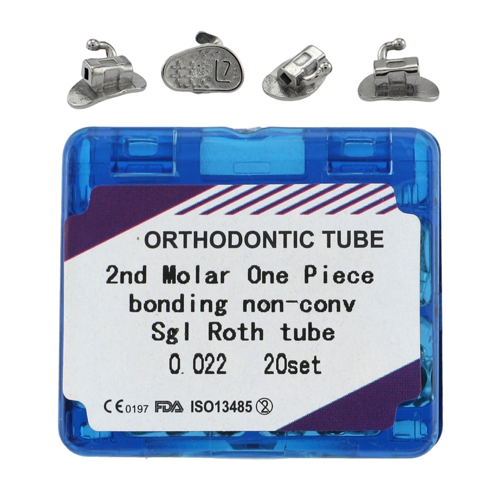 80PCS Dental Orthodontic Buccal 2nd Molar Tubes Roth 022 Monoblock Bondable
