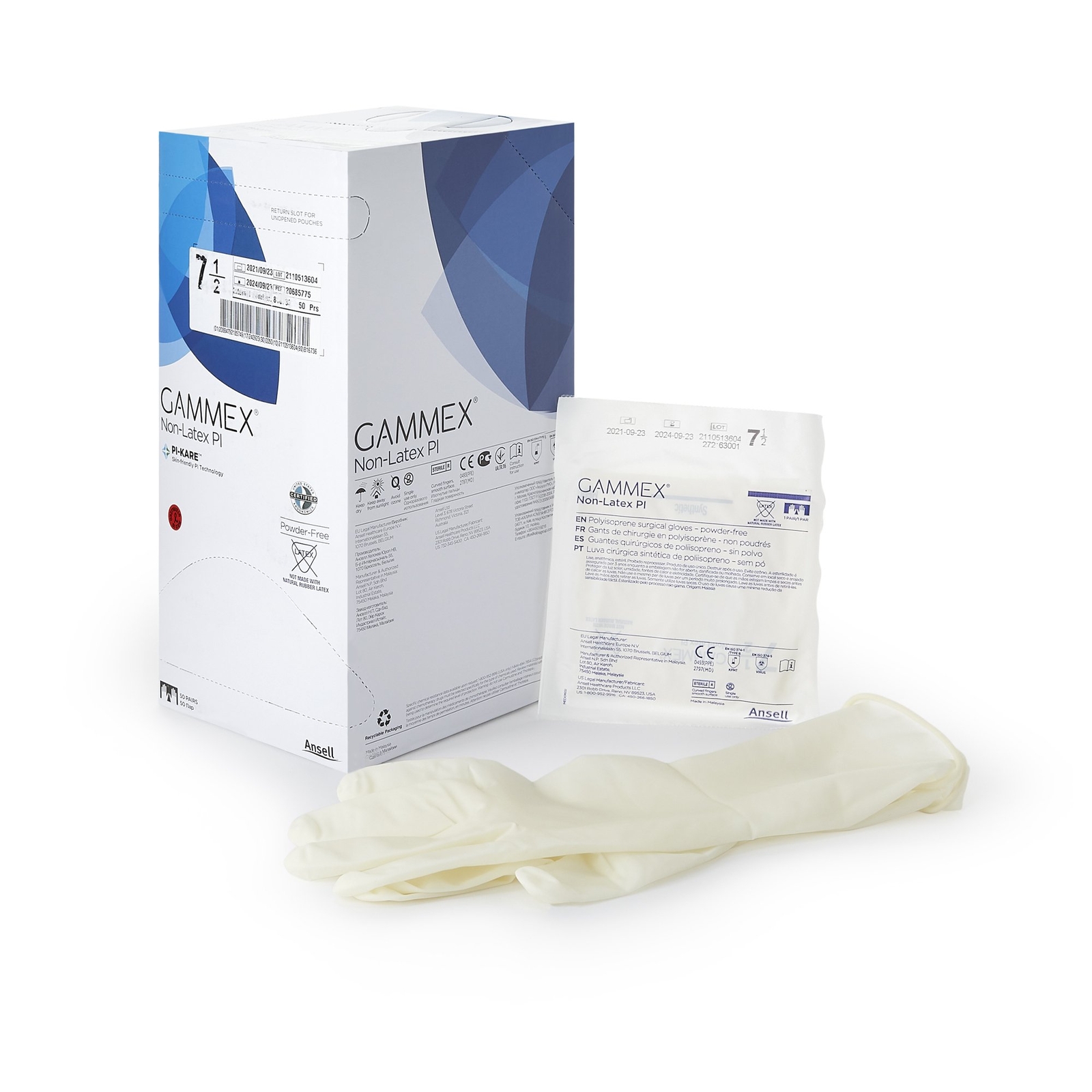 GAMMEX Non-Latex PI Polyisoprene Surgical Glove – 50 per Box