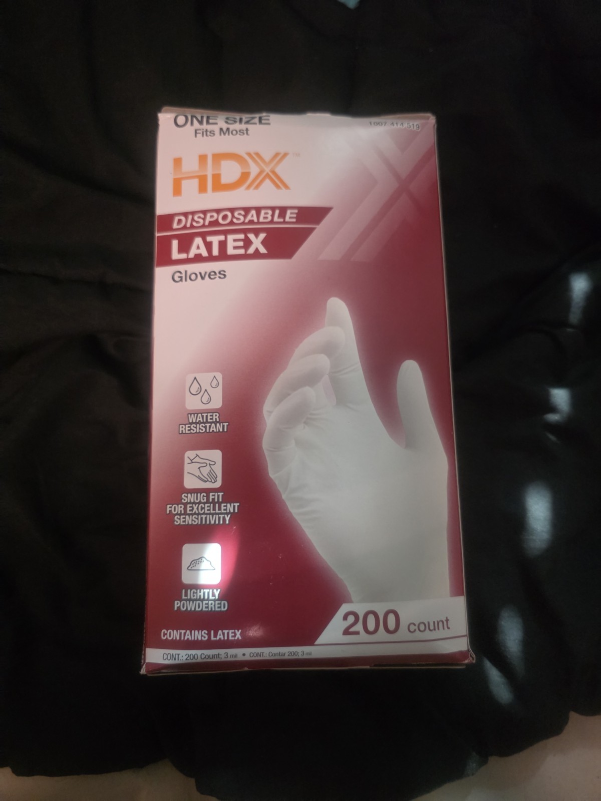 2 Pk HDX White Disposable Latex Cleaning Gloves (200 Ct One Size Fits Most)