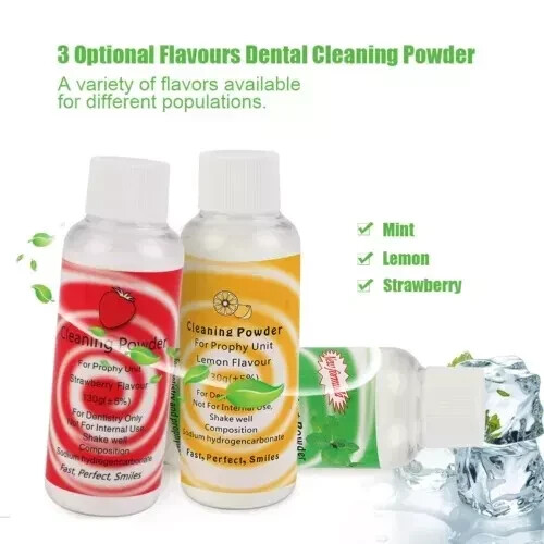Dental Cleaning Powder Prophy Mate Air jet Polisher Cleaning Powder 3 X 130gm