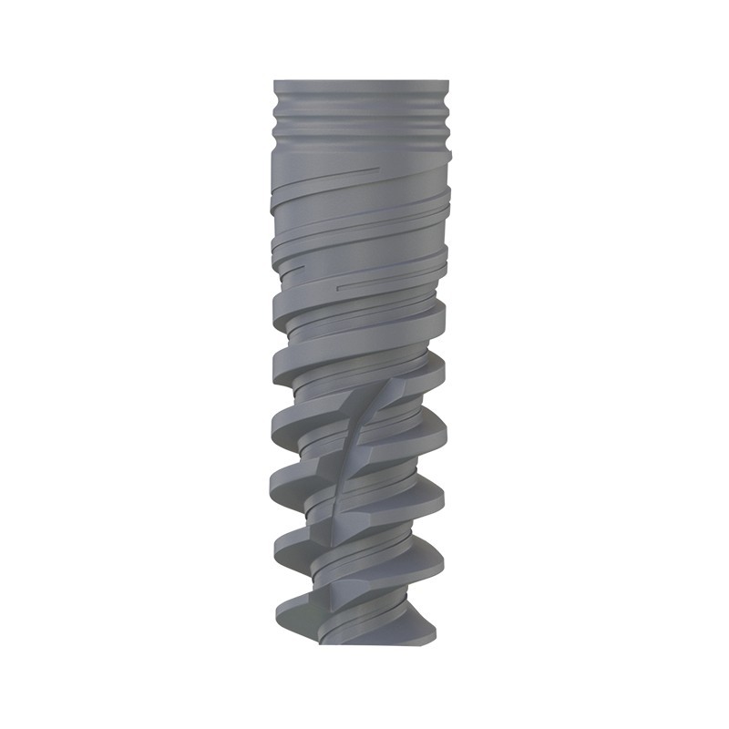 1x Dental SLA Spiral Fixture Conical Connection NP Active Hex Titanium Ø3.5mm