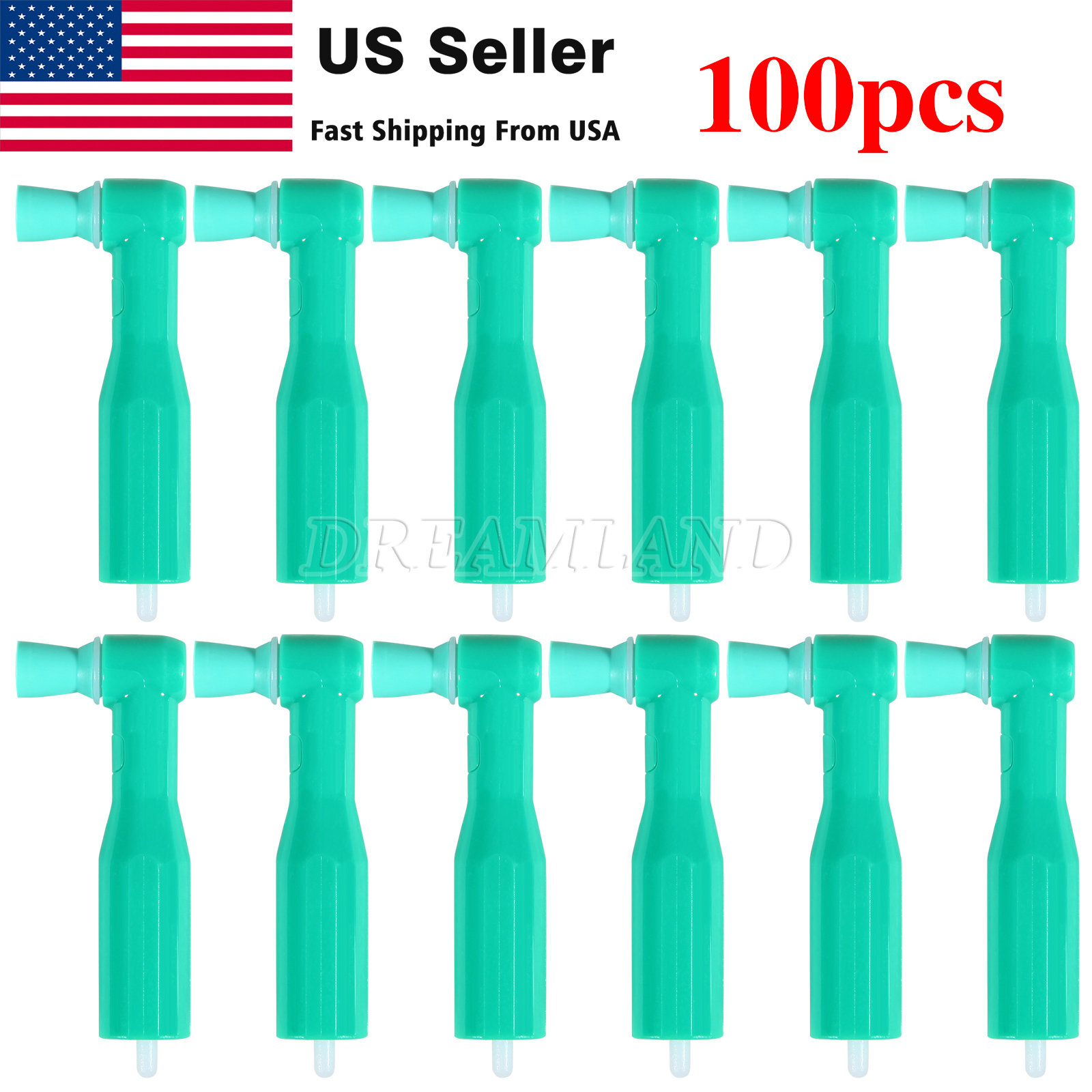 100pcs Splatter Free Dental Prophy Angles Firm of Soft Cup Latex-Free ***