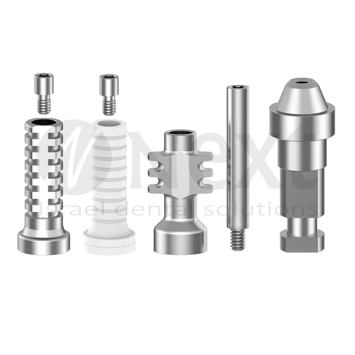 LOTx10 Straight abutment Multi Unit set analog transfer sleeves with screw 1.4