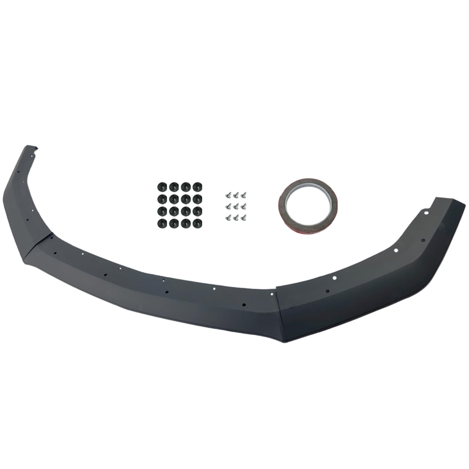 Front Bumper Lip Spoiler Matte Black 3Pcs For 2024-2025 Ford Mustang GT EcoBoost