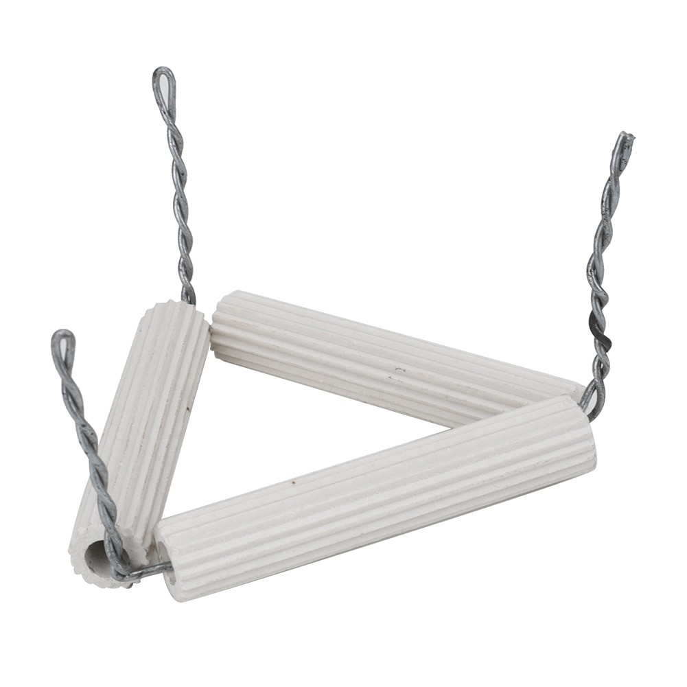 5pcs 65mm Lab Clay Crucible Holder Ceramic Pipes And Iron Wire