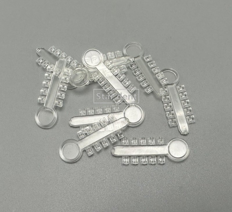 Dental Rotation Wedges Orthodontic Rubber Elastic Rotary Pads Gray Clear