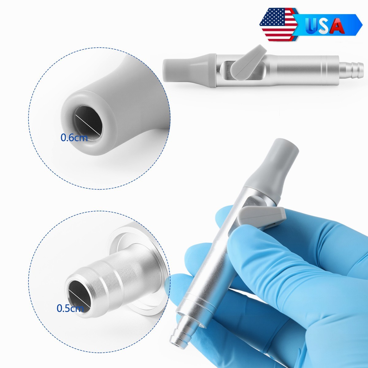 5X AZDENT Dental Universal Saliva Ejector Valve SE Weak Suction Handle