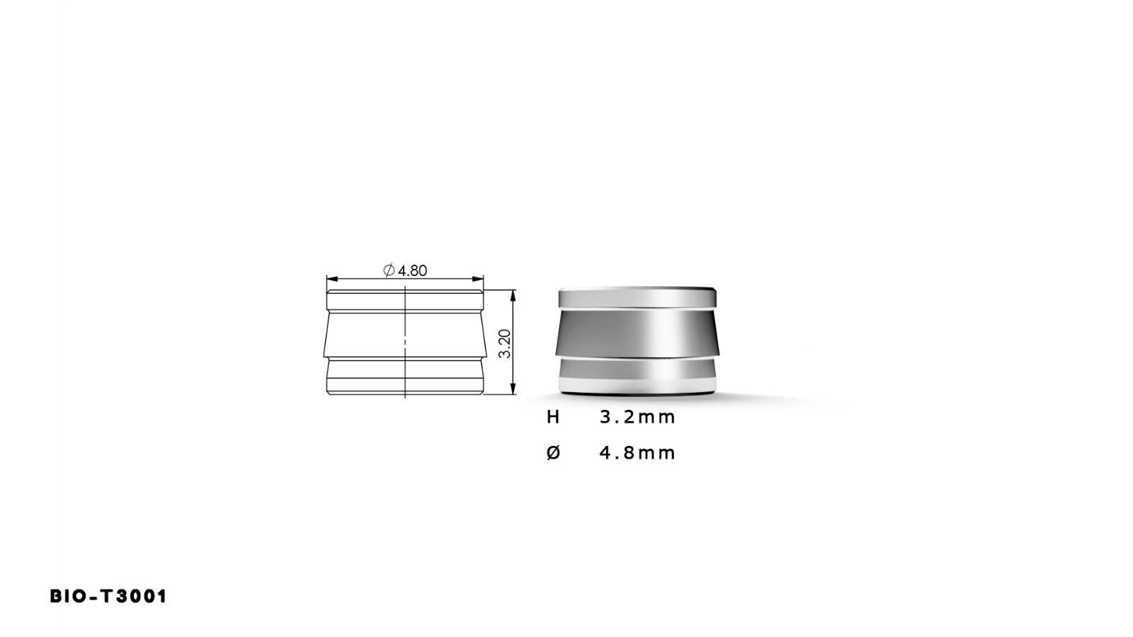 Dental Metal Housing Cap for Plastic ball 10 Units Cap for Ball Attachments