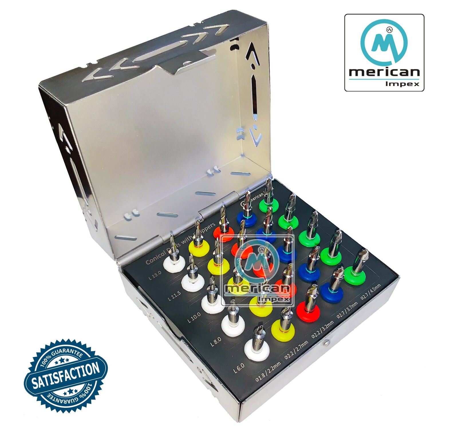 Dental Conical Drill Kit Stoppers Implant Surgical Guided Kit 25pcs