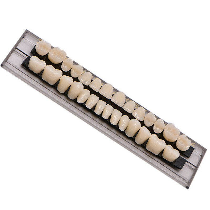 140PCS Denture 23# Shade A2 Acrylic Resin Full Set Teeth Upper Lower Dental NEW