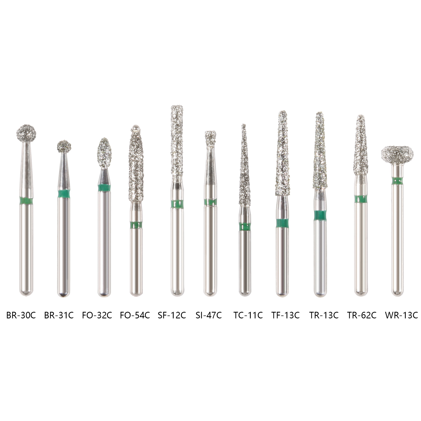 Dental Diamond Burs Drills for High Speed Handpiece Medium FG1.6mm coarse DL