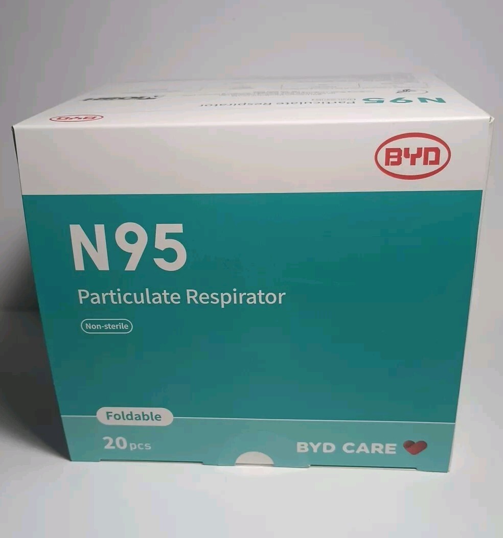 BYD Benehal NIOSH N95 Particulate Respirator Masks, 20 pack