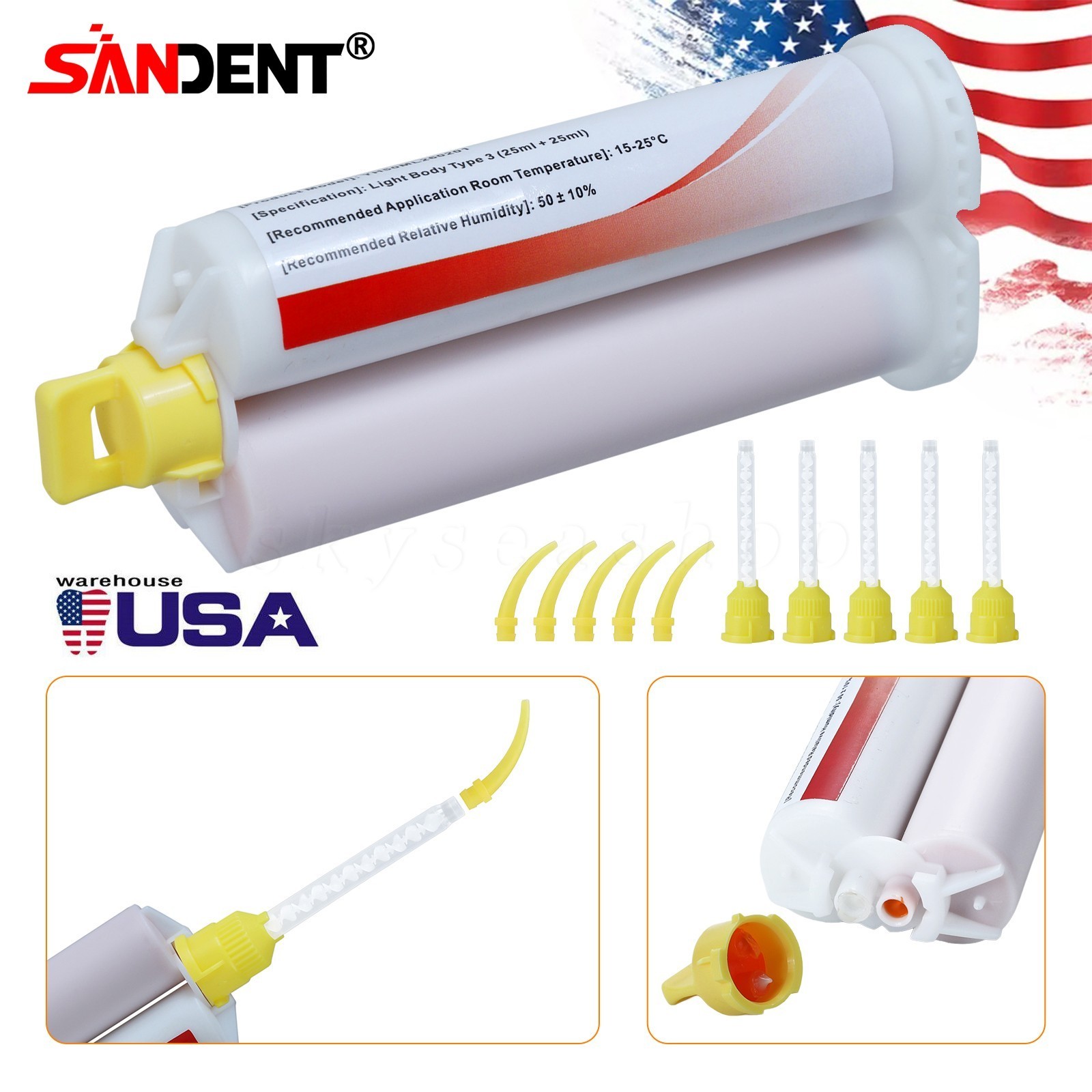 Dental Impression Material silicone Putty Normal Set Light Body, 1-10/Bx