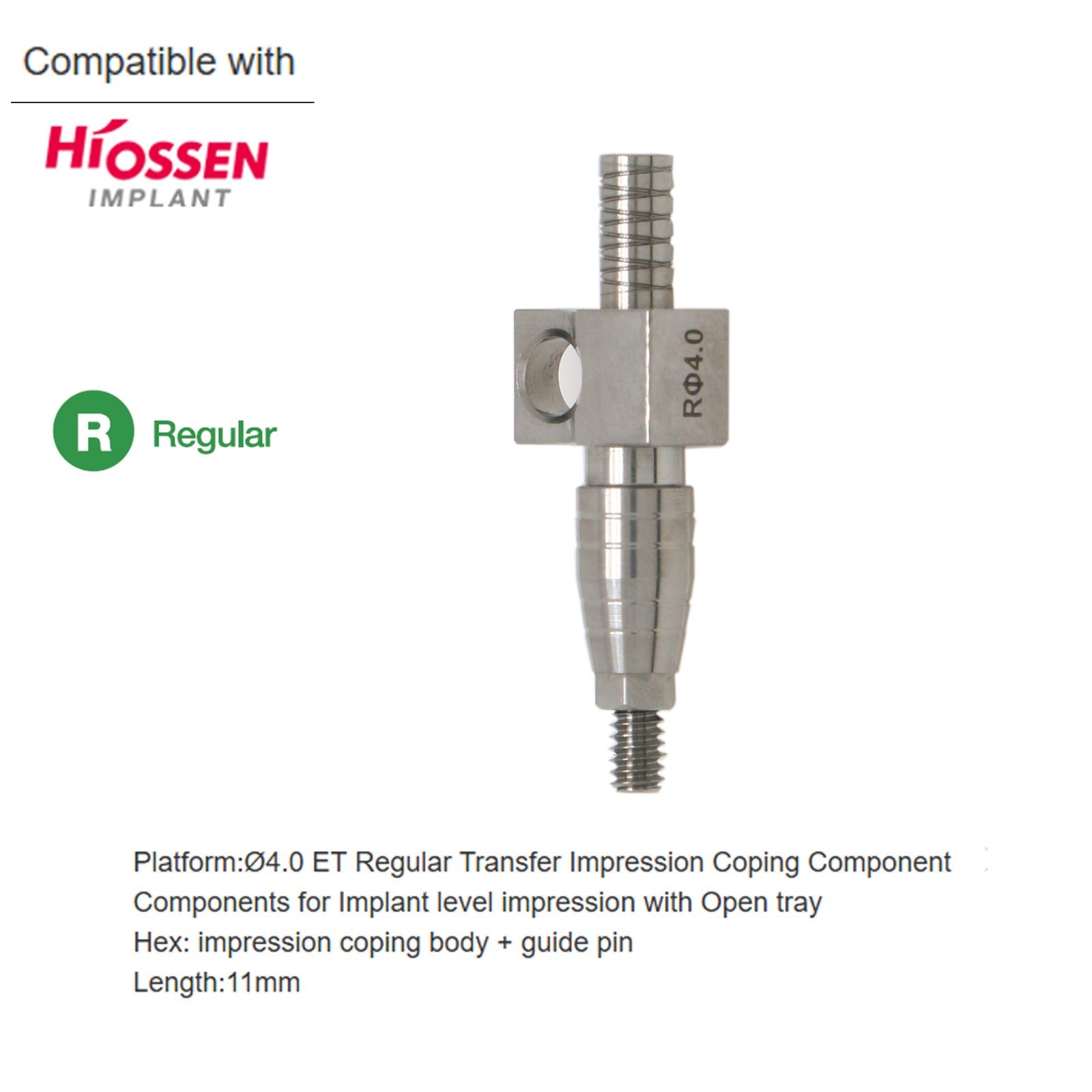 Dental Fixture Lab Analog Impression Coping Open/Closed Tray Hex for Hiossen ET