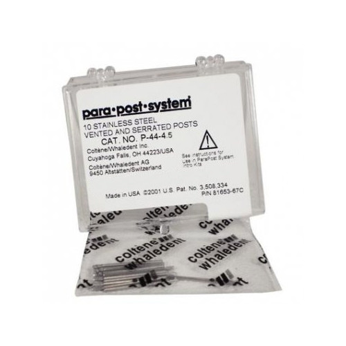 Coltene Whaledent P44-4.5 ParaPost Stainless Steel Posts .045″ Blue 10/Pk