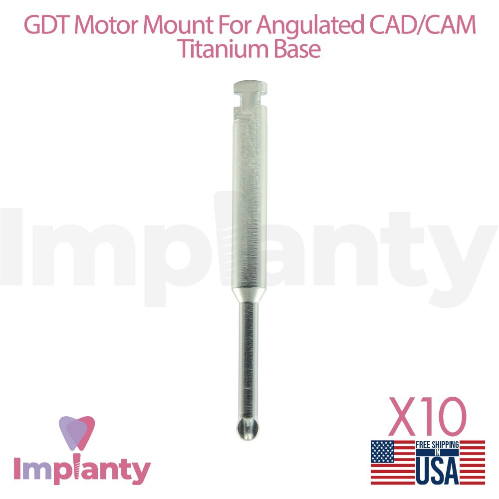 10x GDT Motor Mount For Angulated Titanium Bases Stainless Steel Tool Dentistry