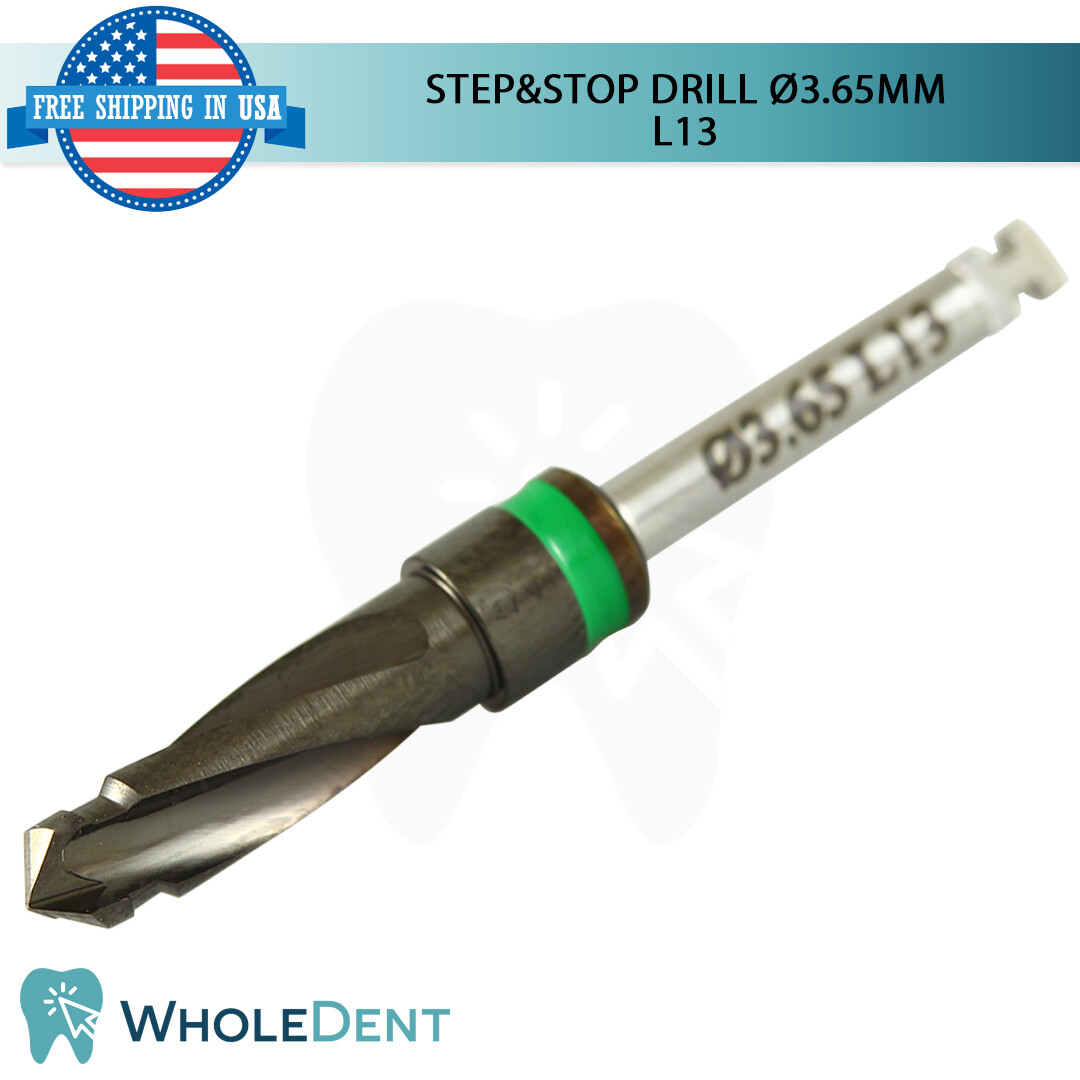 Integral DLC Step&Stop Drill Ø3.65 External Irrigation Pre Stopped Stopper