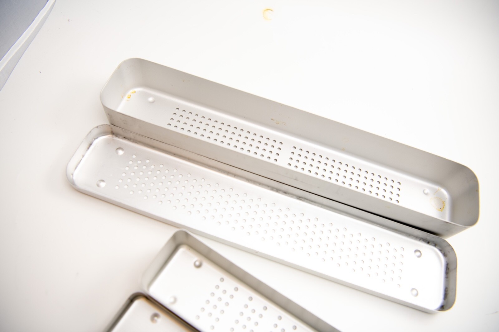 Sterilization Tray Set: 1 Small 10″x2.5″x2.125″ and 1 Medium 16″x3″x2.125″