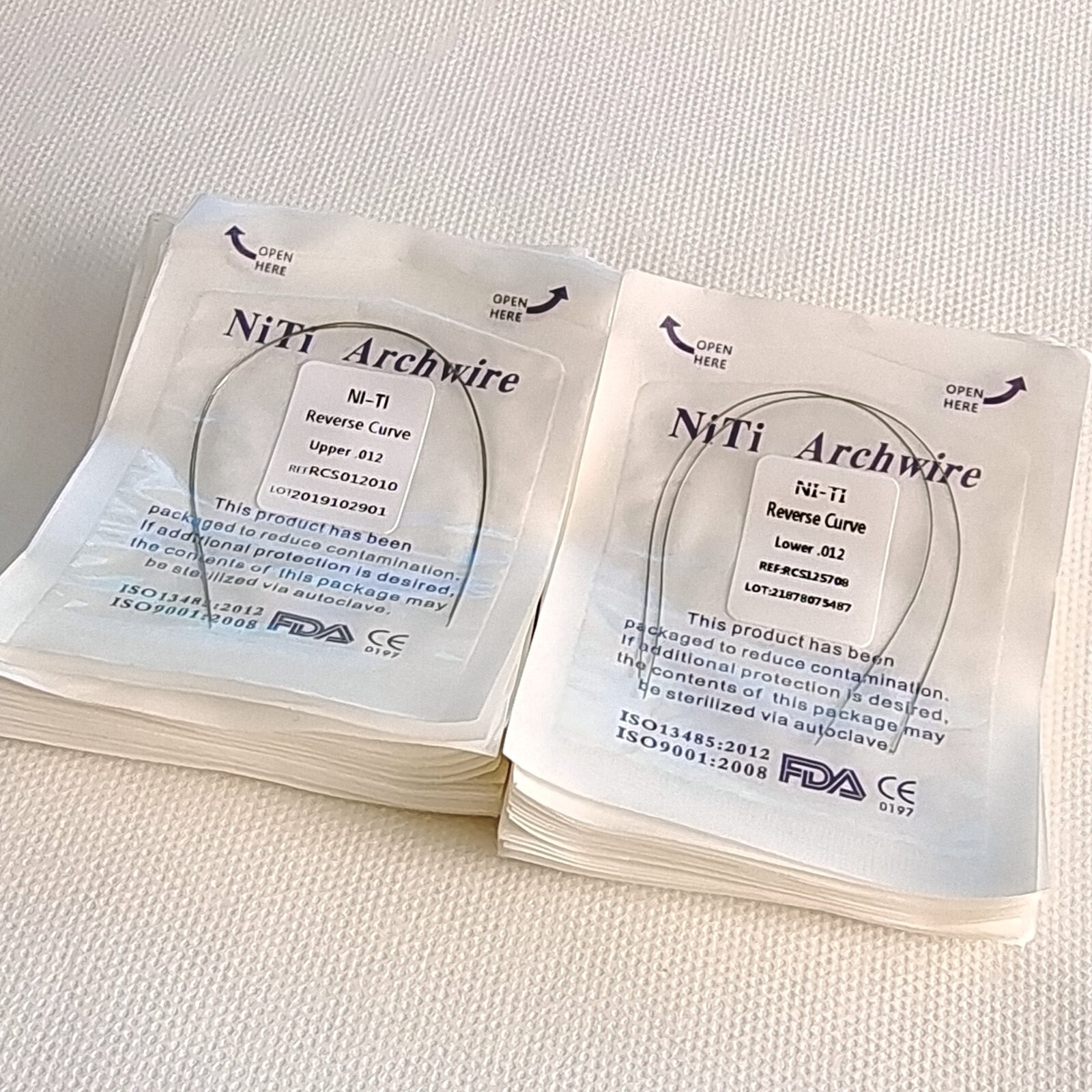 Dental Orthodontic Reverse Curve Arch Wire Niti Super Elastic Round
