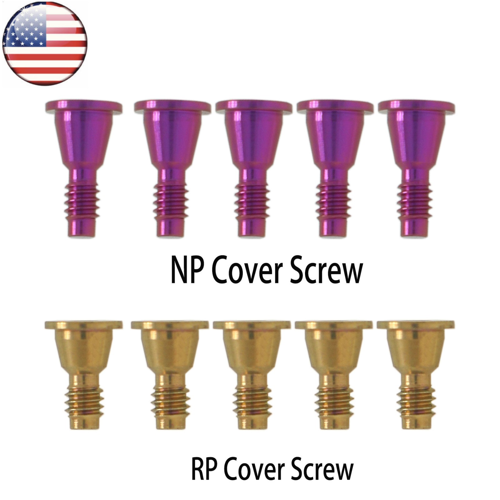 Titanium Cover Screw Compatible with Nobel Biocare NP RP for Healing Abutments