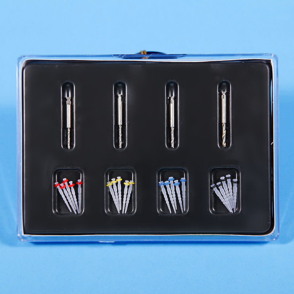 20pcs Quartz Glass Fiber Resin Post with 4 Drills Straight/Screw Thread