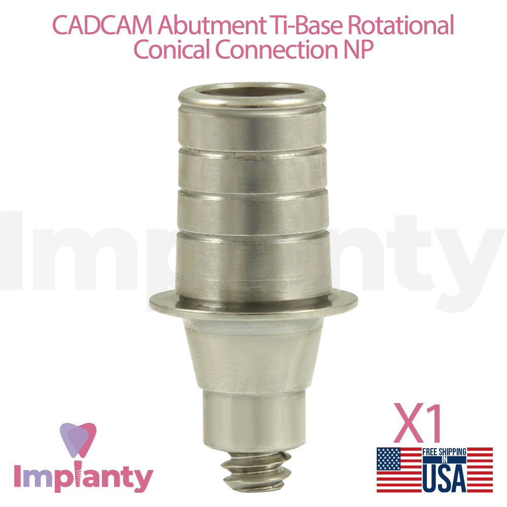 GDT CAD/CAM Rotational Ti-Base Conical Connection NP Dental 2.25mm Titanium