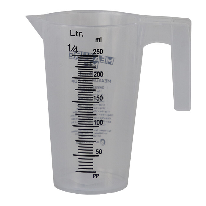 1 Plastic Measuring Cup Garden Flowers Plants 250ml Z