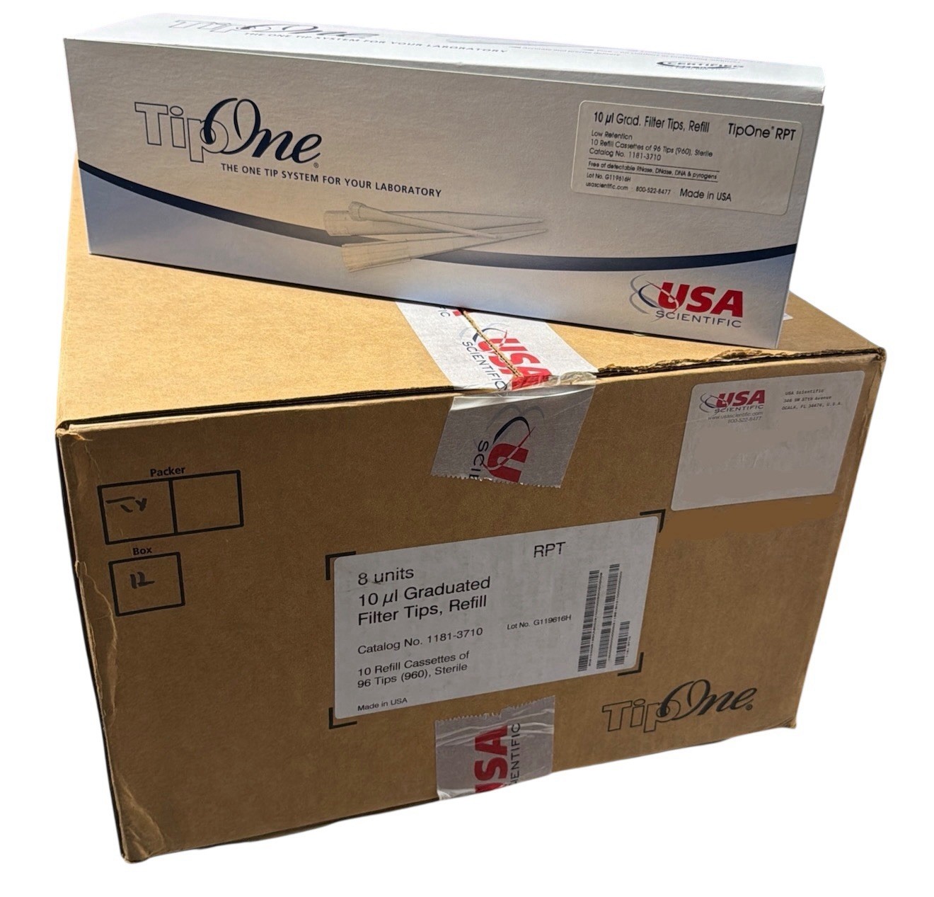 (7,680/Cs) USA TipOne RPT 10uL Graduated Pipet Filter Refill Tips 1181-3710 NEW