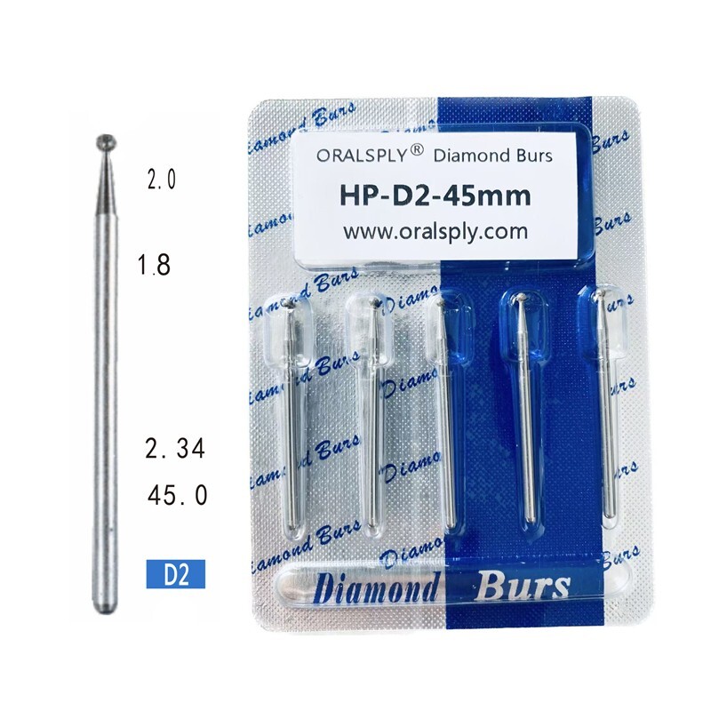 HP 45cm Long Dental Lab / Surgical Diamond Burs for Low Speed Straight Handpiece
