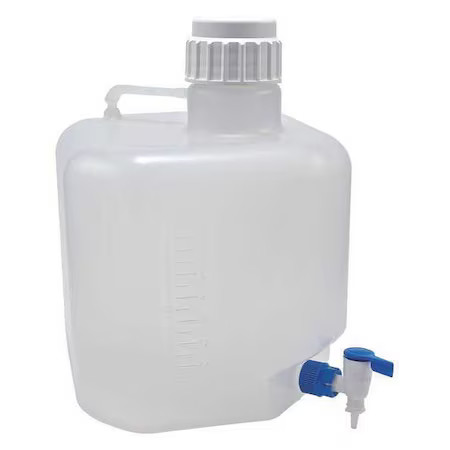 Carboy, 20 L Capacity – Ml, 5.28 Gal Capacity – Oz, Screw On/Spigot Closure,