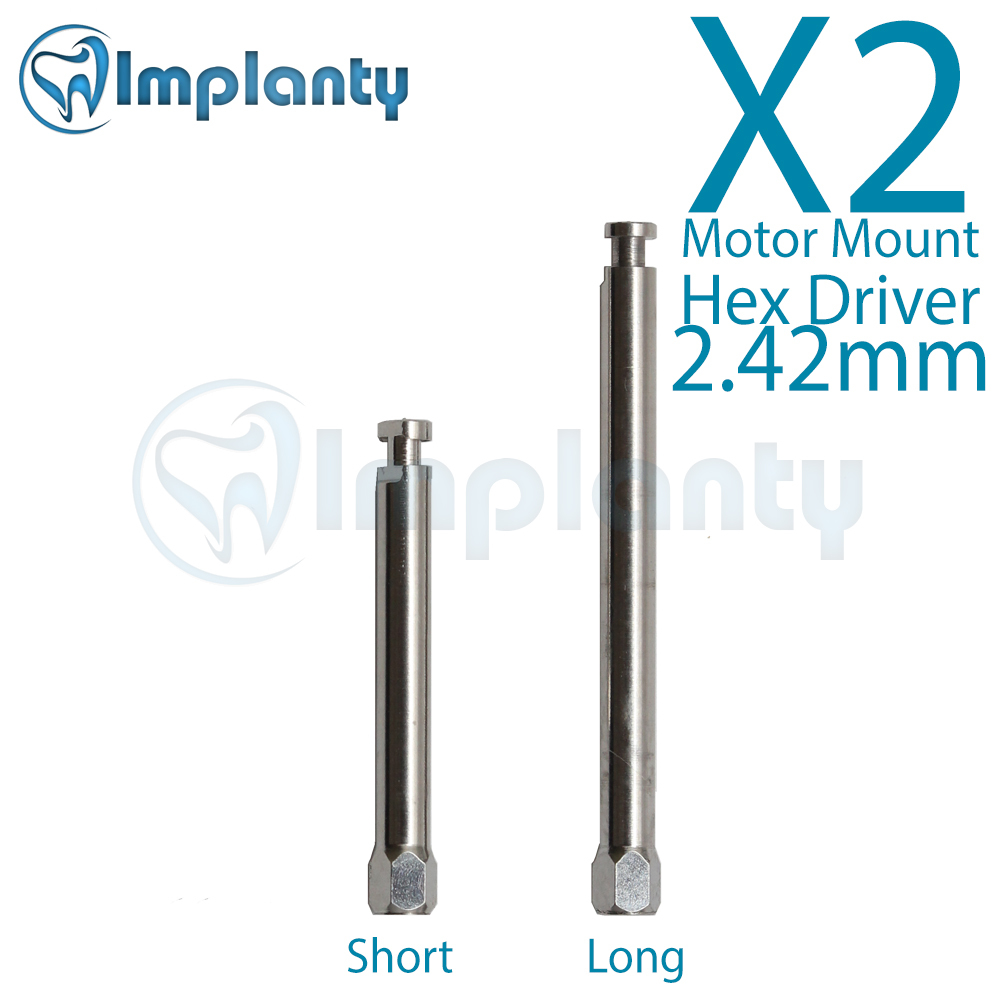 2x Dental Motor Mount Driver 2.42mm Stainless Steel Dentistry Tool